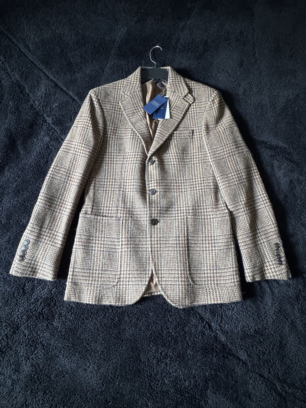 Polo Ralph Lauren Men's Glen Plaid Wool Tweed Blazer Jacket. Authentic. New